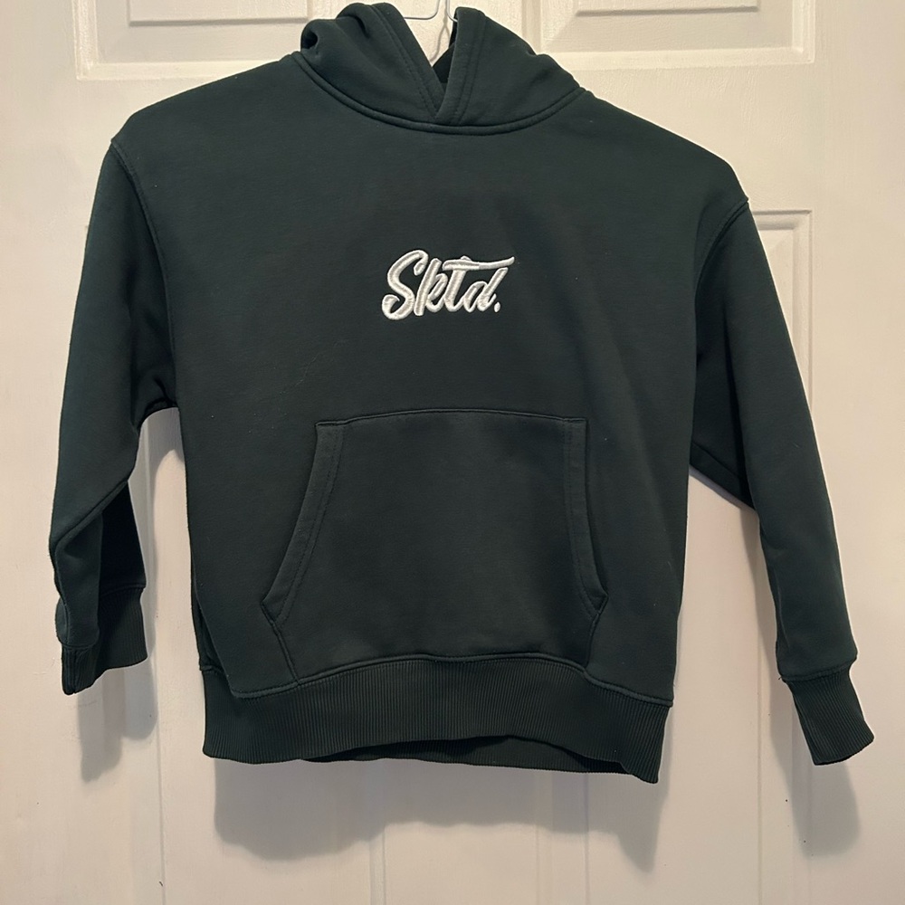 Zara Kids Dark Green Sktd Hoodie